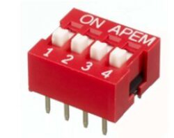 APEM NDS-04V - APEM: Coding slide switch, 4, 25 mA, -40 C